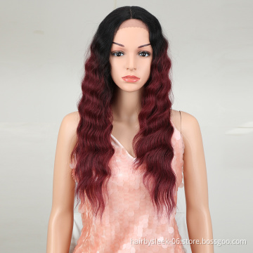 Magic Hair 26  Inch Wigs For Black Women Synthetic Lace Front Wig Long Wavy Hair Blonde Ombre Hair Synthetic Heat Resistant Hai